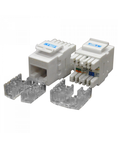 Модуль Keystone RJ45, Cat.5E, UTP, 180 градусов, белый TWT (TWT-OK45UTP180/5E-WH) в Рубцовске Модули Keystone Pintop.ru