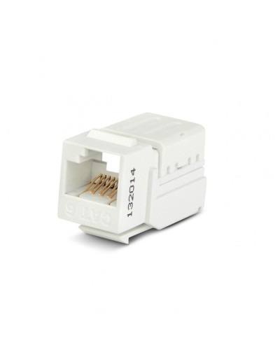 Вставка Keystone Jack RJ-45(8P8C) Hyperline KJNE-8P8C-C6-90-WH в Рубцовске Модули Keystone Pintop.ru