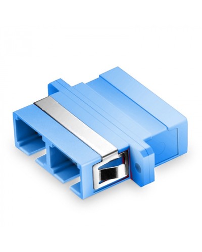 Оптический адаптер OS2, дуплекс SC, с фланцами, синий Eurolan (36A-S2-2S-02BU) в Рубцовске Проходные адаптеры и розетки оптические Pintop.ru