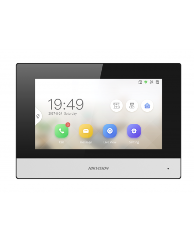 IP видеодомофон сенсорный с Wi-Fi Hikvision DS-KH6320-WTDE1 в Рубцовске Абонентские IP устройства Pintop.ru