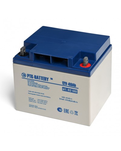 Аккумулятор свинцово-кислотный ПожТехКабель PTK-BATTERY АКБ 12V - 40Ah в Рубцовске Электротехническое оборудование Pintop.ru