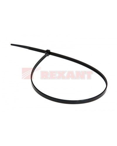 Хомут-стяжка нейлоновый 5х450 мм чёрный (100шт/уп) REXANT 07-0451-5 в Рубцовске Стяжки-хомуты Pintop.ru