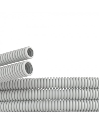 Труба ПВХ гибкая гофр. д.40мм, тяжёлая без протяжки, цвет серый DKC 90540 в Рубцовске Труба гофрированная Pintop.ru