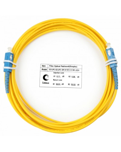Шнур оптический simplex SC-SC 9/125 sm 7м LSZH Cabeus FOP(s)-9-SC-SC-7m в Рубцовске Патч-корды оптические Pintop.ru