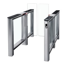 Турникет PERCo-ST-01 с крышками из закал. стекла с центральной вставкой из нерж. стали со створками PERCo-AТG-300H