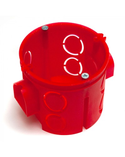 Коробка установочная углубленная 80-0510См (HF) 68х62 с саморезами (8шт/уп) Промрукав (80-0510См) в Рубцовске Распределительные коробки Pintop.ru