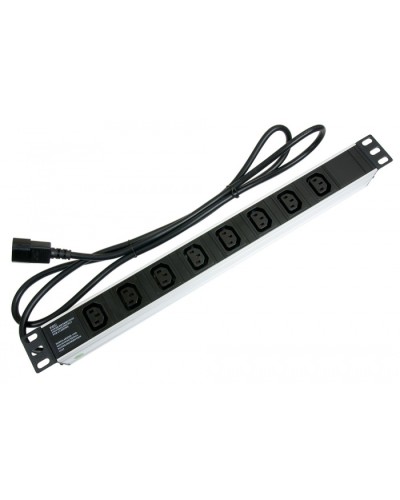 Блок на 8 розеток IEC 320 горизонтальный для 19 шкафов Cabeus (PDU-8I-2IEC) в Рубцовске Блоки розеток Pintop.ru
