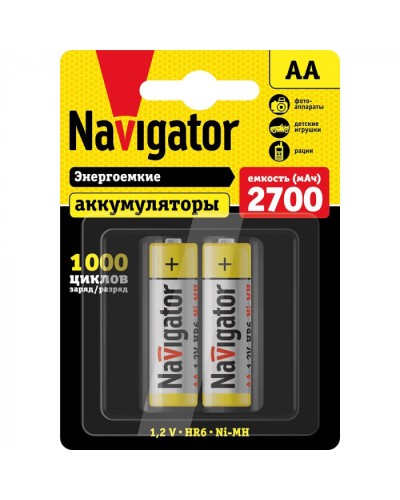 Аккумулятор Navigator 94 465 NHR-2700-HR6-BP2 в Рубцовске Электротехническое оборудование Pintop.ru