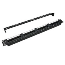 Патч-панель 19", 1U, 24xRJ45 Cabeus PL-24-Cat.5e-Dual IDC