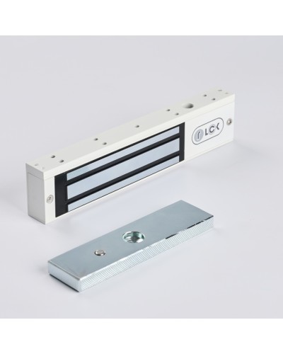 R-Lock RL-EM180-00W - Электромагнитный замкок, 180кг, DC12/24B, цвет белый, RAL9016(белый) в Рубцовске Электромагнитные замки Pintop.ru