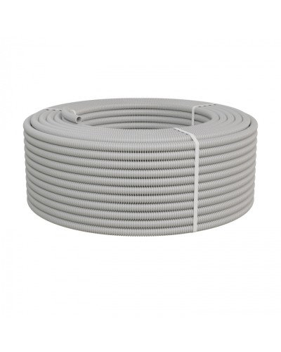 Труба ПНД-FRUF гофрир. легкая, с зондом, без галогена, трудногорючая, атмосферостойкая,цвет серый, диам. 20мм(100м) Экопласт (20120HFR-UF) в Рубцовске Труба гофрированная Pintop.ru