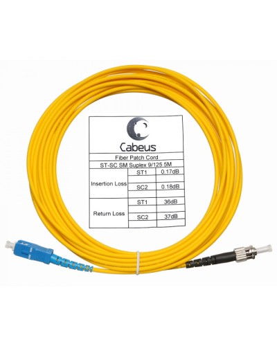 Шнур оптический simplex SC-ST 9/125 sm 7м LSZH Cabeus FOP(s)-9-SC-ST-7m в Рубцовске Патч-корды оптические Pintop.ru