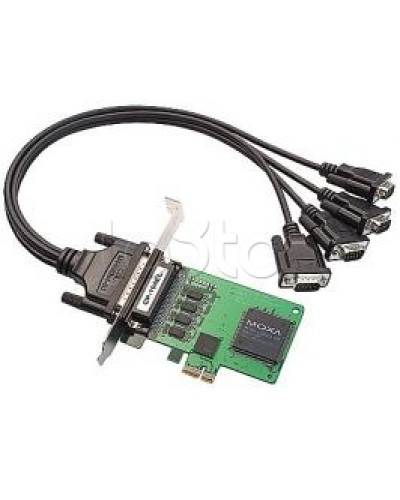 Плата 4-портовая RS-232 для шины PCI Express Moxa CP-104EL-A-DB9M в Рубцовске Сетевые карты Pintop.ru
