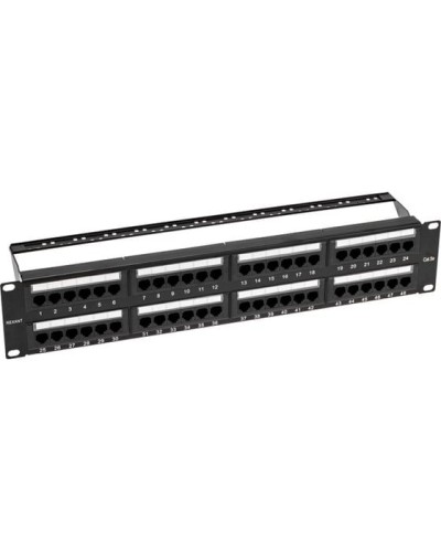 Панель коммутационная с кабельными органайзерами 19, 2U, 48 портов, UTP, RJ-45, CAT 5e REXANT PRO (02-0032) в Рубцовске Аксессуары для стоек и шкафов Pintop.ru