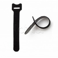 Хомут для кабеля, липучка с мягкой застежкой Hyperline WASN-125-BK-10